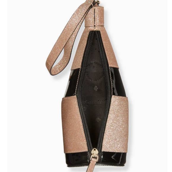 kate spade chestnut street champagne bottle wine wristlet bag purse nwot - Picture 4 of 9